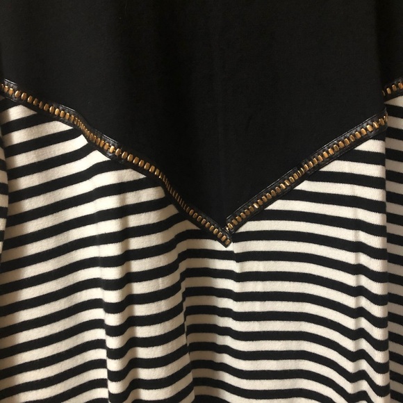 Suzy Stripe Sweater Dress in Black & White - Picture 6 of 8